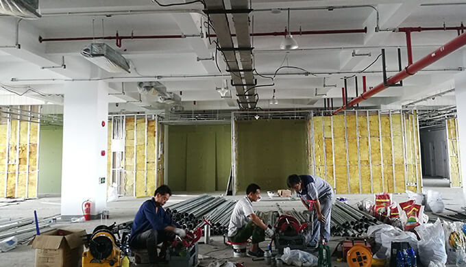 上海徐匯區漕河涇亞數辦公室裝修工地